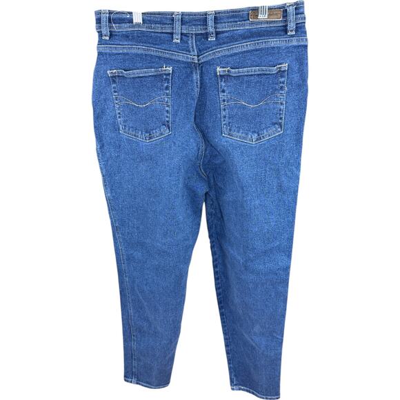 Gloria Vanderbilt Stretch Jeans 16 Short Blue Denim Mid Rise Tapered CottonBlend - Picture 5 of 8